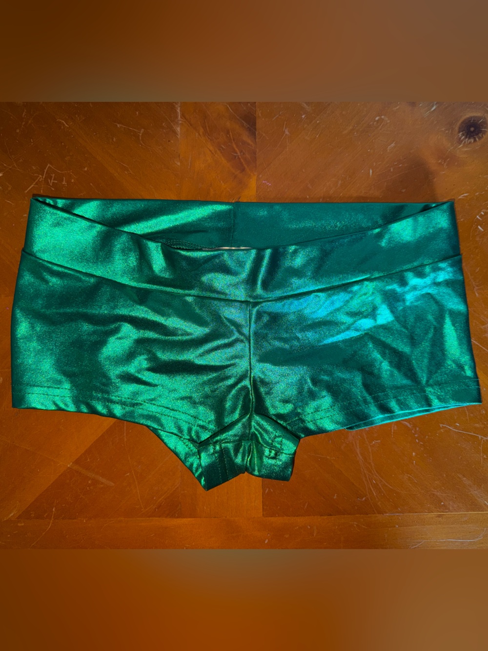 Shiny Emerald Women’s Stretch Shorts